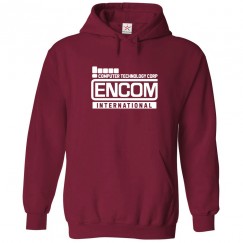 Encom International Computer Technology Corp Unisex Kids and Adults Pullover Hooded Sweatshirt 									 									 									